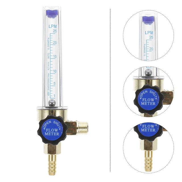 Régulateur D'argon à Double Tube, Débitmètre, Réducteur de Pression de Gaz WX-562, Filetage Mâle 5/8 avec Matériau en Cuivre pour le Soudage (WX-562-5/ 8 dents externes