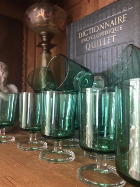 Ensemble de 12 Verres Vintage Luminarc Vert Clair: Une Touche d'Élégance 2