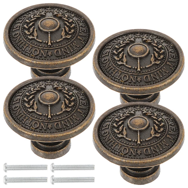 4 Pcs cupboard handle Decorative Door Knobs antique pull handles Dresser