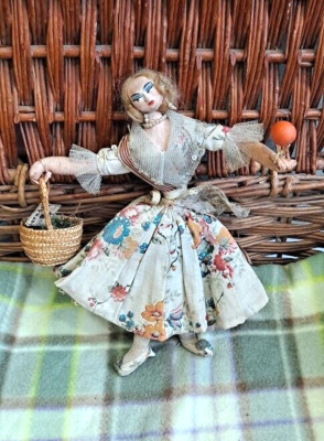Vintage Cloth Doll Spanish Flamenco Seville Layna ( Roldan Klumpe ) 60s Souvenir