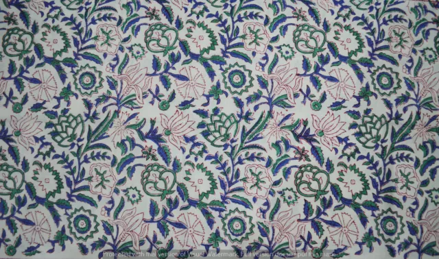 Fabric Floral Print Crafting Fabric 100% Indian Cotton Fabric Quilting Making