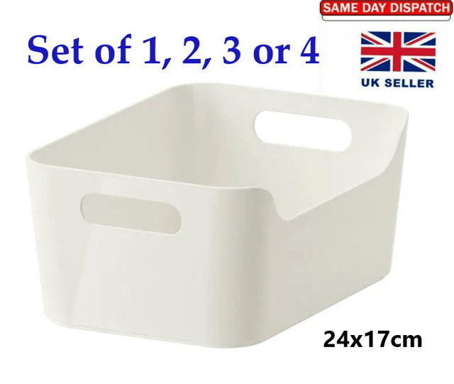 IKEA VARIERA BOX WHITE Kitchen Storage Organiser Stackable Multiuse