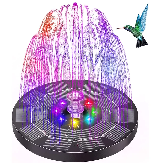 SOLAR FOUNTAIN FLOATING Pump Water Feature Garden Pool Bird Bath Pond ...