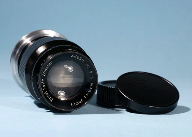 ERNST LEITZ LEICA 90mm 9cm f/4 Elmar RARE Black Lens * PRE-WAR