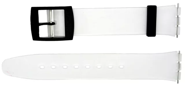 New 16mm (19mm) Sized Replacement Strap, Thin Type, to fit Swatch® Watch - Clear