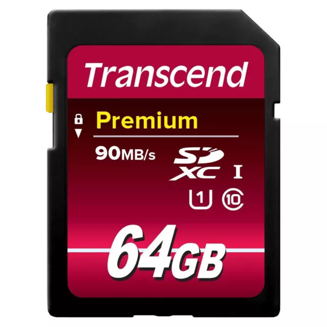 kQ Transcend SDXC 64 GB Class 10 UHS-I Premium Speicherkarte TS64GSDU1