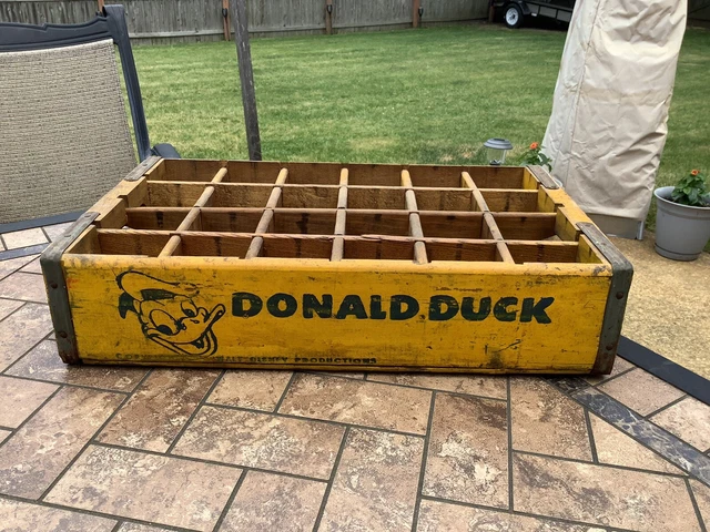 DONALD DUCK 24 Bottle Wooden Soda Bottle Crate Walt Disney