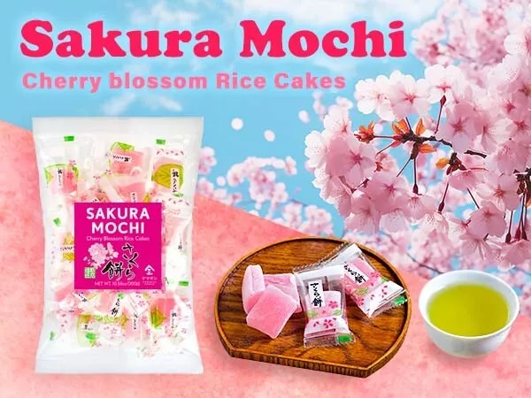 Japanese Sakura Mochi Candies -Cherry blossom Rice Cakes 300g/Bag Free Shipping 2