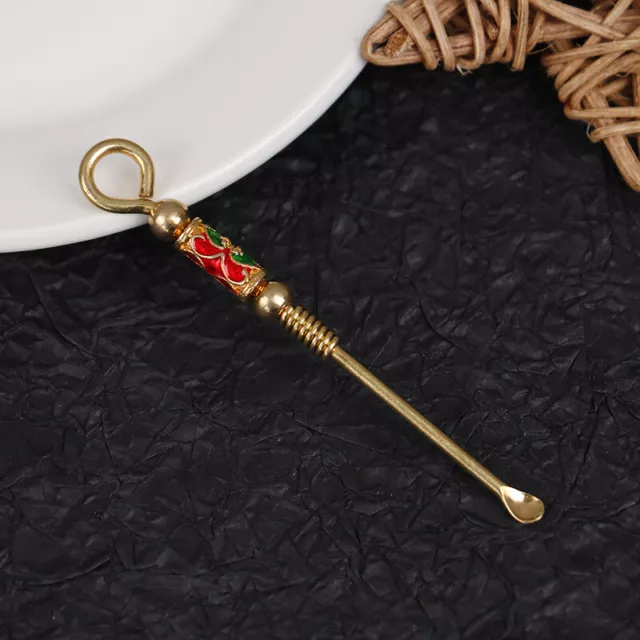 Copper Ear Pick Tool Gift Men Car Key Chain Keyring Hangings Keychain Pend;;b