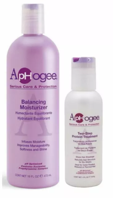 ApHogee Balancing Moisturizer 16oz and Two Step Protein Treatment 4oz