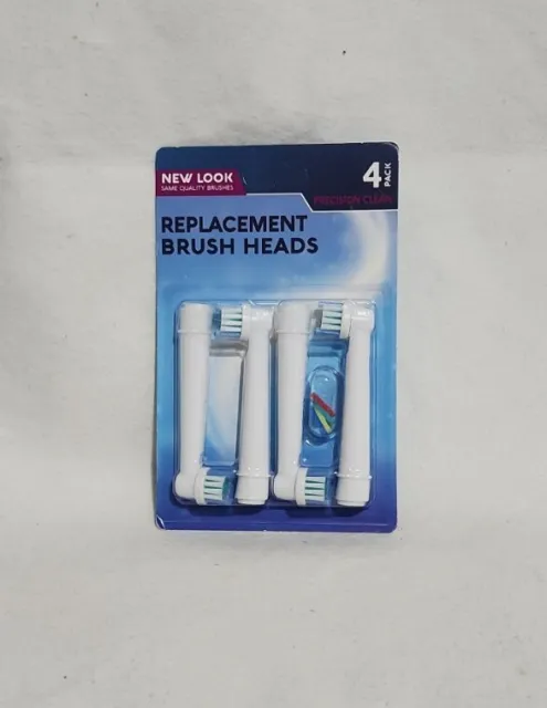 Paquete de 4 nuevos cabezales de cepillo limpio de precisión - compatibles con cepillos de dientes Oral-B