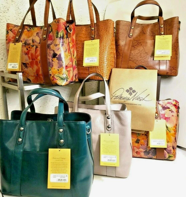 PATRICIA NASH medium bag 11"x10" 5" Satchel Darby Leather purse / Tote NWT NEW