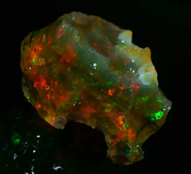 Multi-Feuer-Opal, 150,00 Karat, natürlicher äthiopischer Opal, roher...
