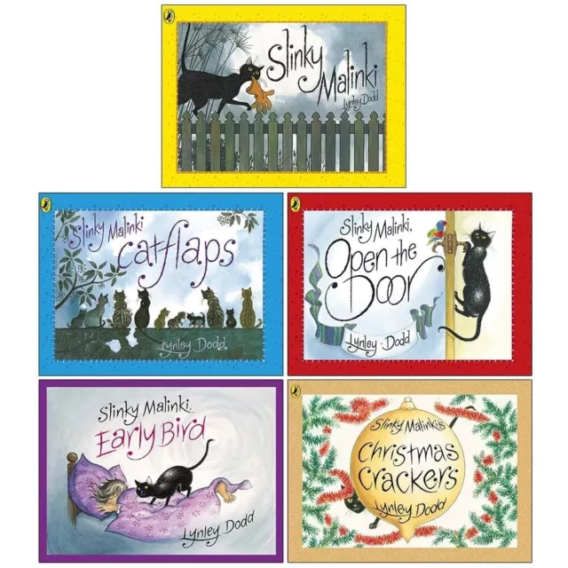 Slinky Malinki Series By Lynley Dodd 5 Books collection Set- Ages 2+ - Paperback