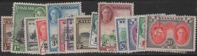 NYASALAND KGVI Scott 68-81 SG144-157 Used