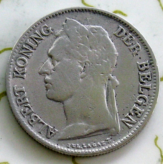 Coin Belgian Congo 50C 1924 Vf 175
