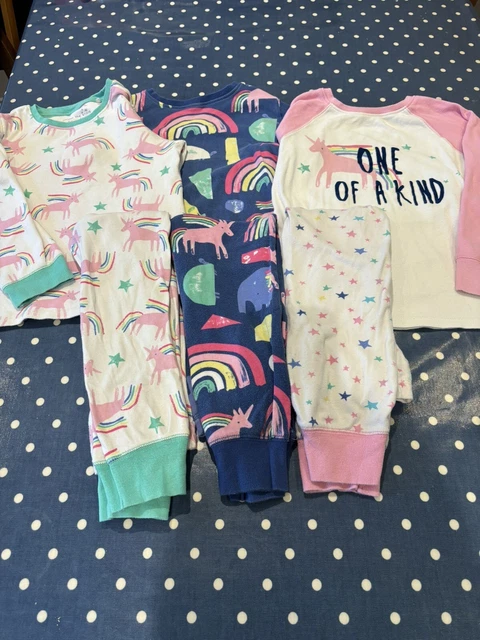 3 paia di pigiami in cotone unicorno per bambine 7-8 anni NEXT