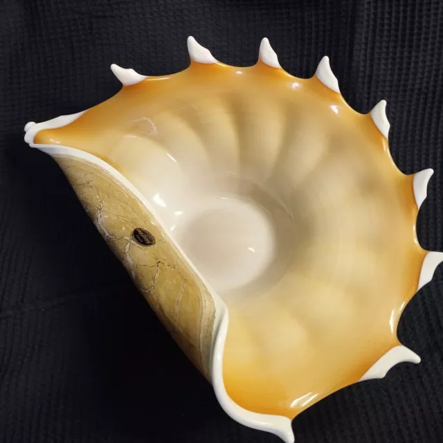 Grande Coupe Verre Krosino Józefina Pologne Coquillage