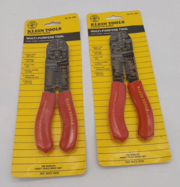 2 KLEIN MULTI PURPOSE 6-in-1 TOOL #1000 Brand New Old Stock - Wire Stripping USA