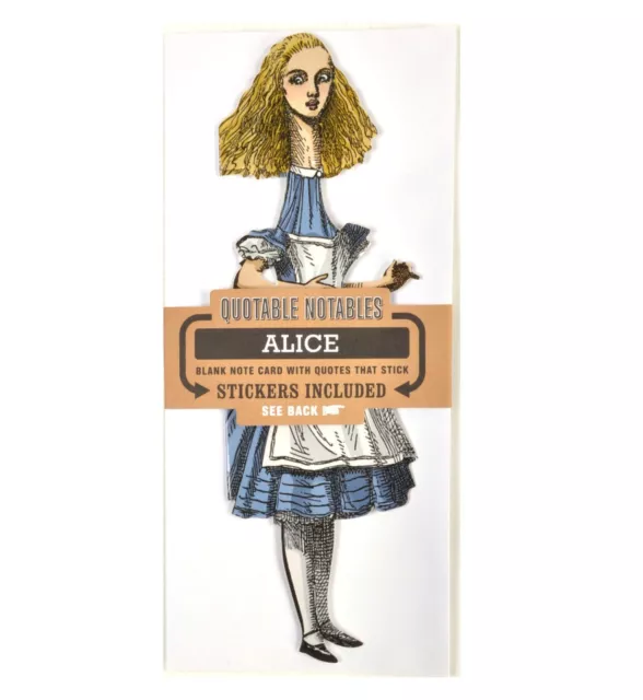 Alice in Wonderland Quotable Notable – Cut Out Greeting Card Quote Stickers