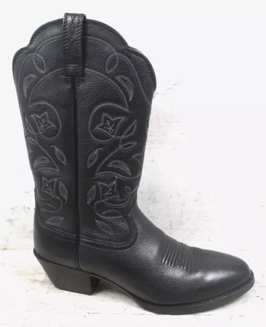 Ariat Womens Heriatge Black Round Toe Cowgirl Western Boots 10001037 size 7.5 B