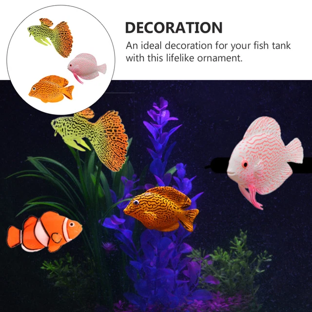 3Pcs brain toy artificial fish for aquarium Simulated Tropical