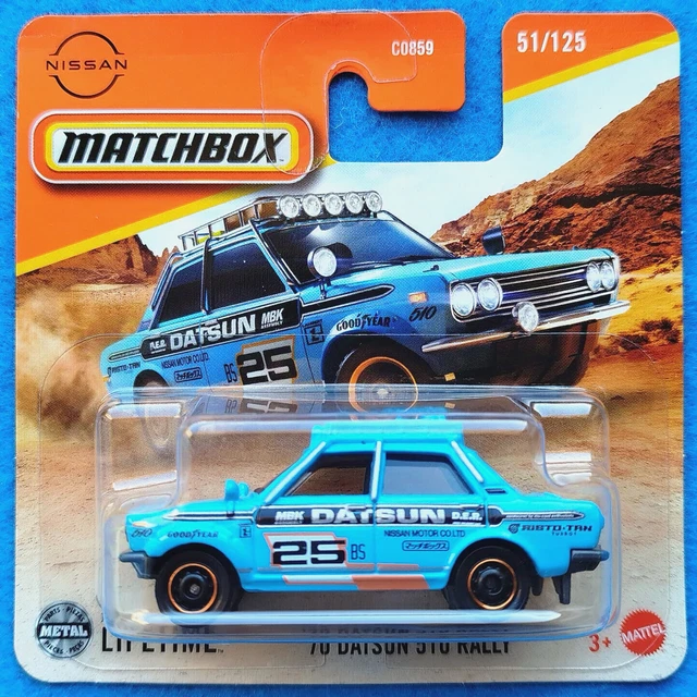 Matchbox #73 Datsun 510 Rally 1970, Edizione 2019, Nuovo In Blister