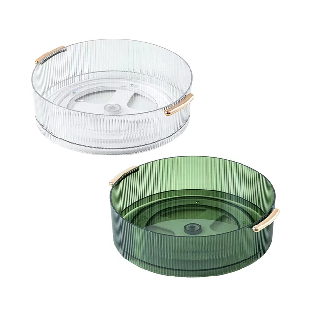 Storage Organizer Ornament 360 Degree Rotation Round Display Tray Container