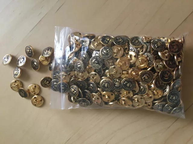 290 x boutons de tige en plastique or visage César - 16 mm - couture - artisanat - à faire soi-même 3