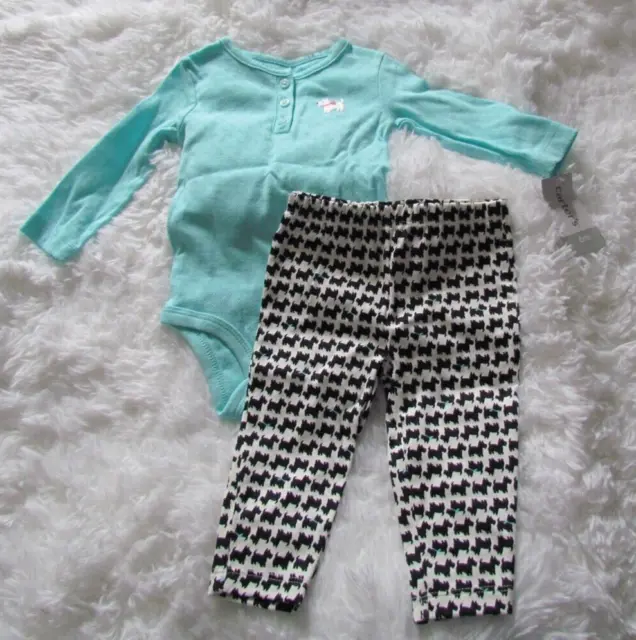 Carter's Baby Girl 2-Pc  6 Months Bodysuit & Pants Outfit NWT