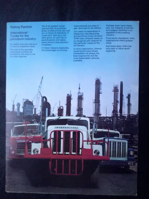 1970's International Harvester "Rolling Pipeline"  Truck  Dealer  Sales Brochure