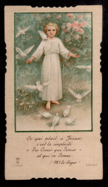 Santino Holy Card SANTA LEGA EUCARISTICA  n° 12008 GESU' BAMBINO CROMO