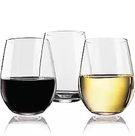 Crystal Clear Tritan Stemless White Wine Glasses 16 Oz Caravan Jayco Boat Parts