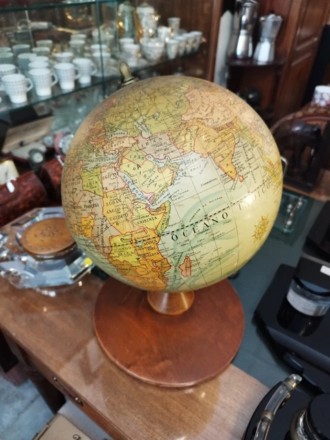 Antiguo Globo Terráqueo - Bola Del Mundo