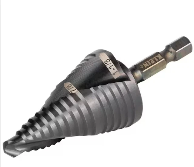 KLEIN TOOLS QRST11 Quick-Release Step Drill Bit 7/8 - 1-1/8 Inch BRAND NEW!!! 2