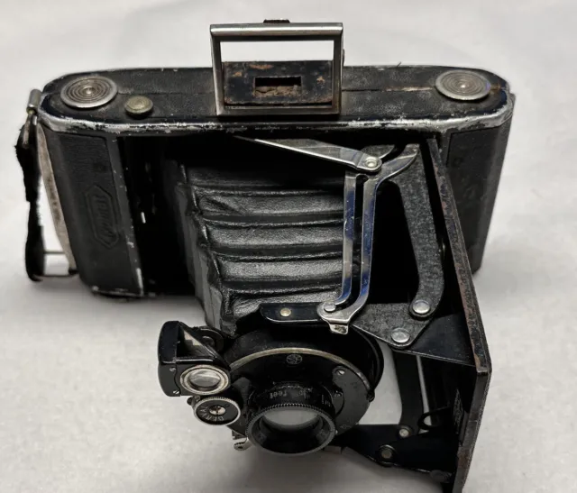 Obturador de Compur para cámara plegable Zeiss Ikon Ikomat c1931 Tessar 120 mm f/4,5
