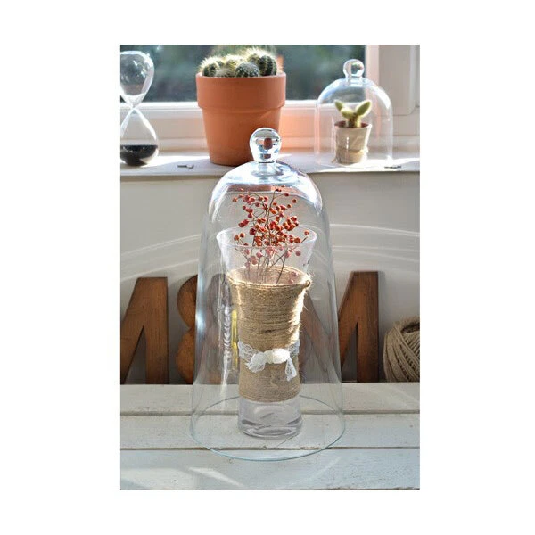 Grande Cloche En Verre Soufflé 50 Cm – Dôme Transparent Élégant Pour Présentation & Décoration