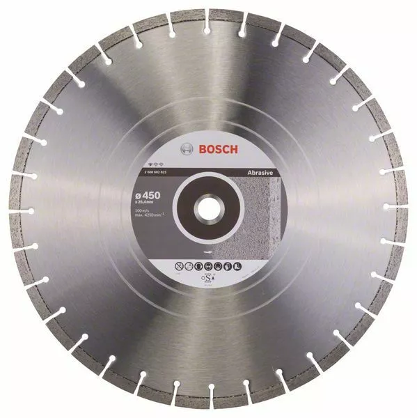 Bosch Disque à Tronçonner Diamanté Standard pour Abrasif,450 x 25,40 x 3,6 X 10