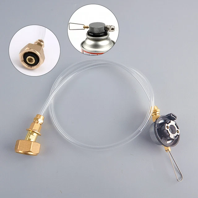 CARD BUTANE GAS Tank Inflation Valve Adapter Outdoor Camping Cylinder