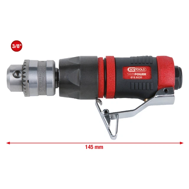 KS Tools 3/8" SlimPOWER Mini-Druckluft-Stabbohrmaschine, 2.600U/min KS Tools 3/8" SlimPOWER Mini-Druckluft-Stabbohrmaschine, 2.600U/min