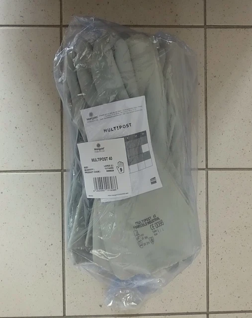 Lot de 10 Paires de Gants de protection PVC : Multipost 40 - Taille: 9