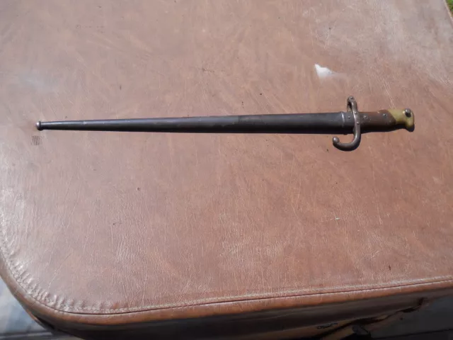 french model 1874 GRAS bayonet w scabbard brass handle chattereau July 1877
