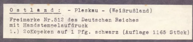 Deutsches Reich Besetzungsausgaben, Rußland-Pleskau auf Briefstück gestempelt 3