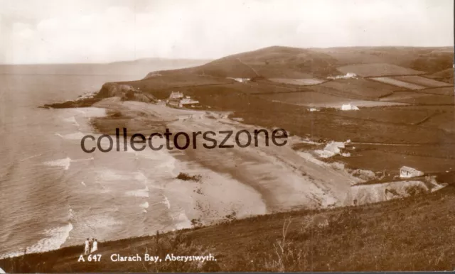 1937 Aberystwyth Clarach Bay Real photo Postcard Dainty series posted