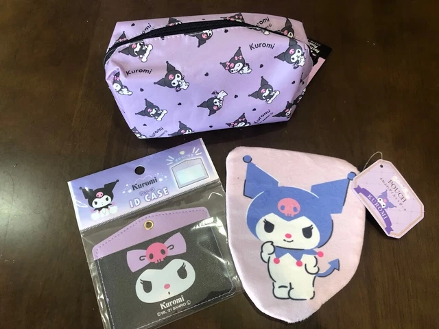 Sanrio My Melody Kuromi 15 cm Accessory case Zip bag cute lovely Pass case 3 SET