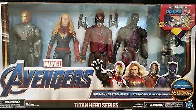 Avengers Titan Hero FX Series-4 Pack Iron Man-CaptMarvel-Star Lord-Black Panther