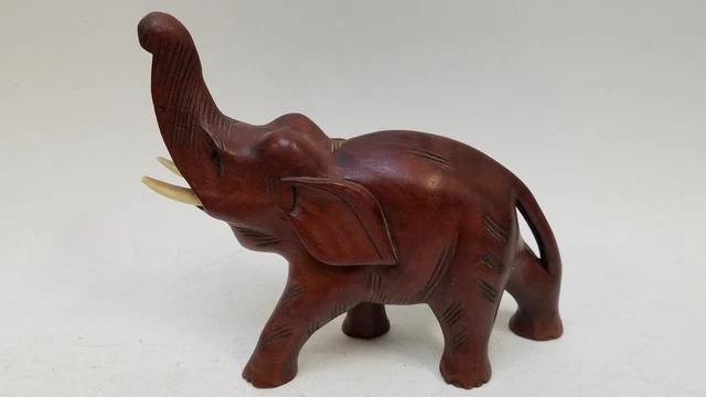 Wood Carved Elephant Sculpture