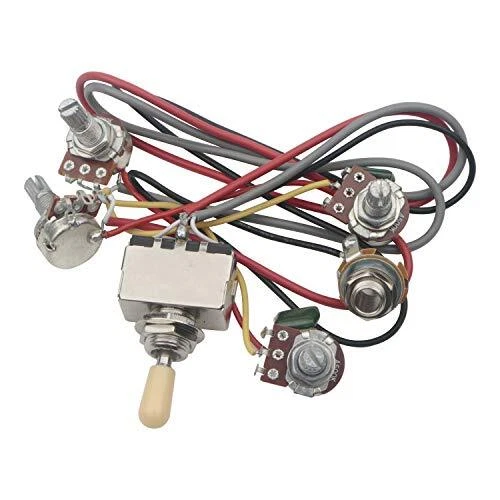 Guitar Wiring Harness Prewired 2 Volumes 2 Tones 4-500k Pots for LP Guitar