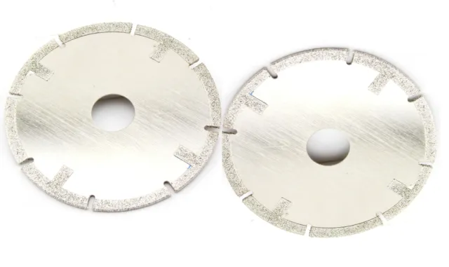 2Pcs 4" inch Electroplate Diamond Saw Blades Grit 60 Cutting Disc Cut off Wheel
