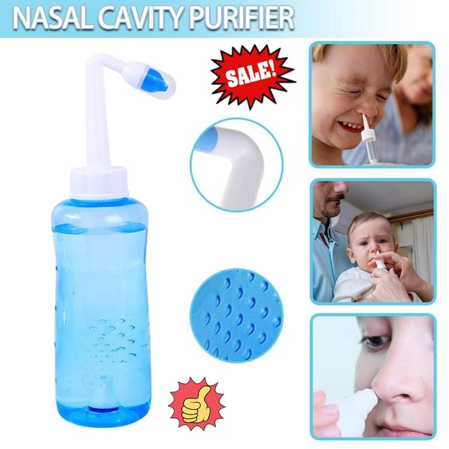 1x limpiador de nariz botella irrigador enjuague sinusal niños/adultos-500 ml-Reino Unido